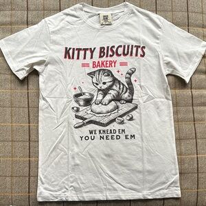 Cat T-Shirt ivory adult S